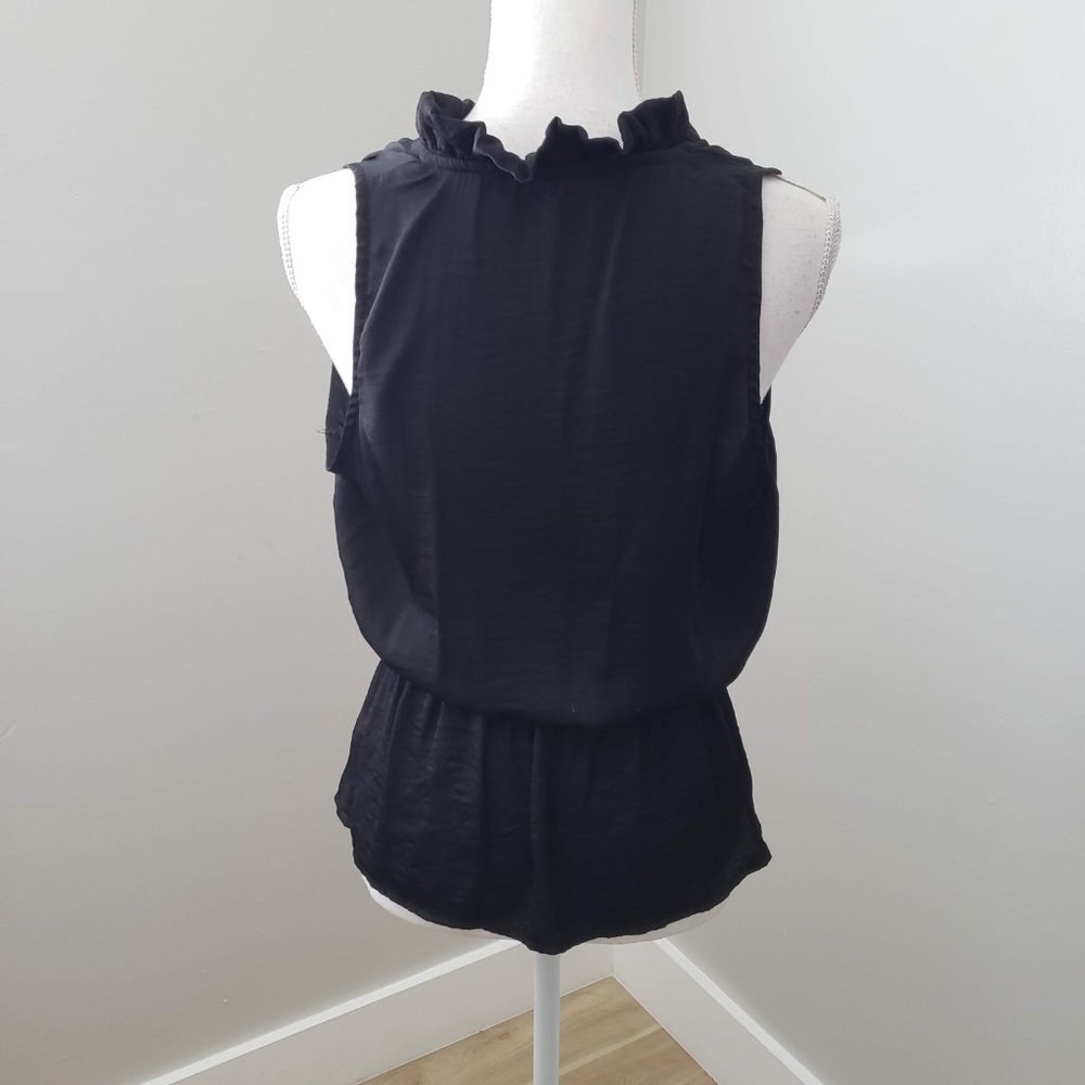 Romeo & Juliet Couture Sleeveless Frill Blouse Black Size Small - Picture 8 of 10